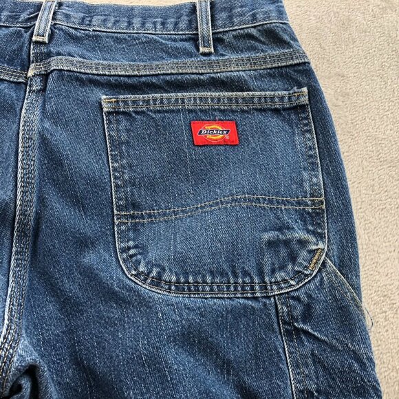 Dickies Mens Work Jeans Size 34x32 Relaxed Fit Blue Denim Straight Casual - Picture 10 of 13
